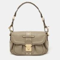 ราคา Louis Vuitton Beige Suhali Leather Le Confident Bag (760008)