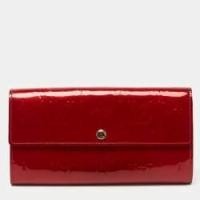 ราคา Louis Vuitton Pomme D’amour Monogram Vernis Sarah Wallet (759445)