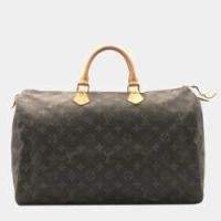 ราคา Louis Vuitton Brown Monogram Canvas Speedy 40 Top Handle Bag (756910)