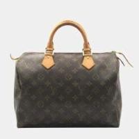 ราคา Louis Vuitton Brown Monogram Canvas Speedy 30 Top Handle Bag (756886)