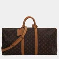 ราคา Louis Vuitton Brown Monogram Canvas Keepall 50 Bag (763498)