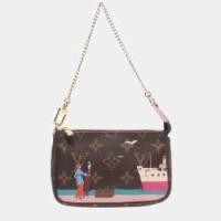 ราคา Louis Vuitton Brown Canvas Monogram Transatlantic Christmas Mini Pochette Accessoires Clutch Bag (762025)