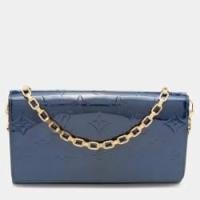 ราคา Louis Vuitton Grand Blue Monogram Vernis Chaine Wallet (763438)