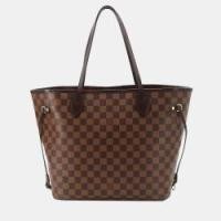 ราคา Louis Vuitton Brown Canvas Damier Ebene Neverfull MM Tote Bag (762978)