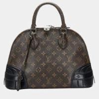 ราคา Louis Vuitton Brown Monogram Canvas Shine Alma PM Top Handle Bag (762877)
