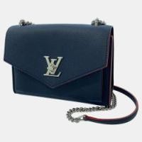 ราคา Louis Vuitton Blue Leather My Lockme BB Shoulder Bag (761970)