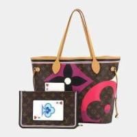 ราคา Louis Vuitton Brown Monogram Canvas Game On Neverfull MM Tote Bag (760556)
