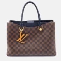 ราคา Louis Vuitton Black Damier Ebene Canvas LV Riverside Bag (759804)