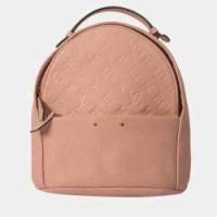 ราคา Louis Vuitton Pink Leather Monogram Empreinte Sorbonne Backpack (755974)