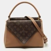 ราคา Louis Vuitton Sesame Monogram Canvas and Leather Double V Bag (767186)