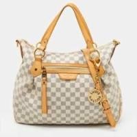 ราคา Louis Vuitton Damier Azur Canvas Evora MM Bag (765589)