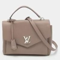 ราคา Louis Vuitton Brown Leather Mylockme Ever BB Bag (767119)