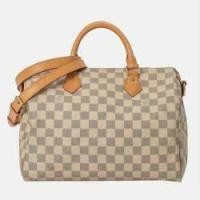 ราคา Louis Vuitton Speedy Azur Shoulder bag in White Canvas (763499)