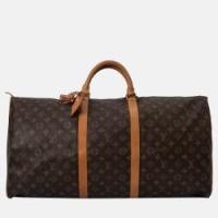 ราคา Louis Vuitton Keepall 60 Handbag in Brown Monogram Canvas (763494)