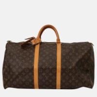 ราคา Louis Vuitton Keepall 45 Handbag in Brown Monogram Canvas (763488)