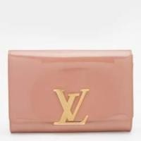 ราคา Louis Vuitton Rose Velours Patent Leather Louise Clutch (765880)