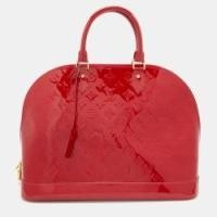 ราคา Louis Vuitton Pomme D’amour Monogram Vernis Alma MM Bag (769953)