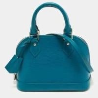 ราคา Louis Vuitton Teal Epi Leather Alma BB Bag (769556)