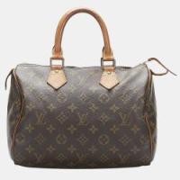ราคา Louis Vuitton Brown Canvas Monogram Speedy 25 Satchel Bag (768360)