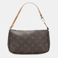 ราคา Louis Vuitton Brown Canvas Monogram Pochette Accessoires Clutch Bag (768357)