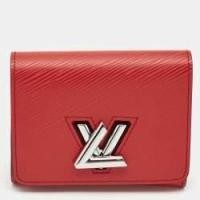 ราคา Louis Vuitton Coquelicot Epi Leather Twist Compact Wallet (768442)