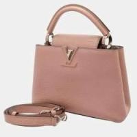 ราคา Louis Vuitton Pink Taurillon Leather Capucines BB Top Handle Bag (767761)