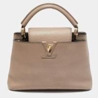 ราคา Louis Vuitton Beige Taurillon Leather Capucines BB Bag (772468)