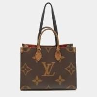 ราคา Louis Vuitton Reverse Monogram Canvas Giant Onthego MM Bag (772628)
