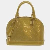 ราคา Louis Vuitton Green Monogram vernis Alma BB bag (772328)