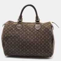 ราคา Louis Vuitton Monogram Canvas Mini Lin Speedy 30 Bag (769912)