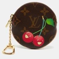 ราคา Louis Vuitton Monogram Canvas Cerises Round Coin Purse (770160)