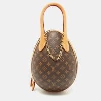 ราคา Louis Vuitton Black Monogram Canvas and Leather LV Egg Bag (774990)