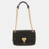 ราคา Louis Vuitton Noir Monogram Empreinte Leather Vavin PM Bag (774396)