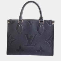 ราคา Louis Vuitton Black Monogram empreinte Leather On The Go PM Tote Bag (773294)
