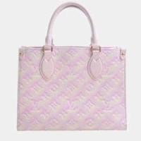 ราคา Louis Vuitton Pink Empreinte Stardust Monogram Leather OnTheGo PM Tote Bag (773293)