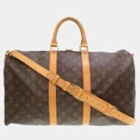 ราคา Louis Vuitton Monogram Keepall Bandouliere 45 Boston Bag (773318)