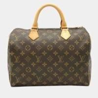 ราคา Louis Vuitton Brown Monogram Canvas Speedy 30 Satchel Bag (768266)