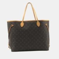 ราคา Louis Vuitton Brown Canvas Monogram Neverfull GM Tote Bag (772461)
