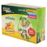 ราคา แบรนด์ จูเนียร์ อัลฟ่าพลัส ซุปไก่สกัด กลิ่นฟรุ๊ตลาวา 42 มล. แพ็ค 12 ขวด