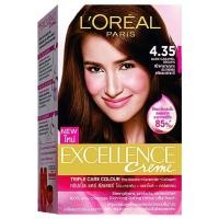 ราคา ลอรีอัล เอกซ์เซลเล้นซ์ ครีมเปลี่ยนสีผม เบอร์ 4.35 สีน้ำตาลปานกลางประกายทองเหลือบมะฮอกกานี (6938181569211)
