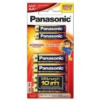 ราคา Panasonic พานาโซนิค ถ่านอัลคาไลน์ 1.5V ขนาด AA 4 ก้อนและ AAA 2 ก้อน รุ่น K-KJL6TA
