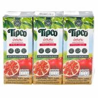 ราคา ทิปโก้ น้ำทับทิมผสมน้ำผลไม้รวม 100% 200 มล. แพ็ค 3 (8851013767938)