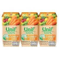 ราคา ยูนิฟ น้ำผักผลไม้ผสมน้ำแครอท 100% 200 มล. แพ็ค 3 (8850388547114)