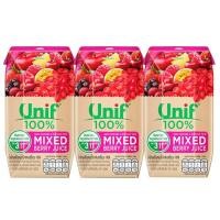 ราคา ยูนิฟ น้ำผักผลไม้ผสมมิกซ์เบอร์รี่รวม 100% 200 มล. แพ็ค 3 (8850388540078)