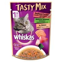 ราคา วิสกัส เทสตี้ มิกซ์ อาหารแมว ชนิดเปียก รสทะเลรวมมิตร และสาหร่ายวากาเมะในน้ำเกรวี่ 70 ก. (8853301004954)