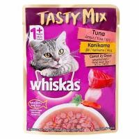 ราคา วิสกัส เทสตี้ มิกซ์ อาหารแมว ชนิดเปียก รสปลาทูน่า ปูอัด แคร์รอตในน้ำเกรวี่ 70 ก. (8853301005036)