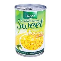 ราคา โฮป เมล็ดข้าวโพดหวานในน้ำเกลือ แบบกระป๋อง 400 ก. (8850043330730)
