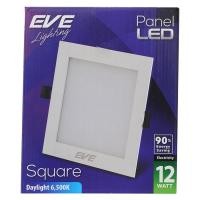 EVE อีฟ โคมดาวน์ไลท์ Panel LED Daylight รุ่น Square 12 วัตต์ สีขาว