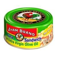 ราคา อะยัม ทูน่าแซนวิชในน้ำมันมะกอก 150 ก. (8858924200035)