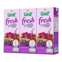 ราคา ยูนิฟ เฟรช ดีไลท์ น้ำผักผลไม้ผสมน้ำองุ่นเคียวโฮรวม 30% 180 มล. x 3 ชิ้น (8850388556000)